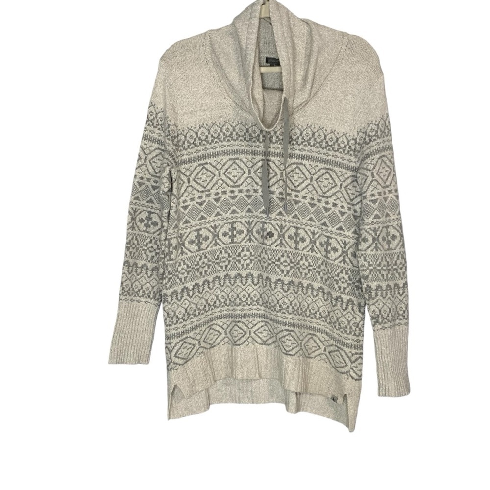 Eddie Bauer fair isle cowl neck sweater tunic style. Size M‎